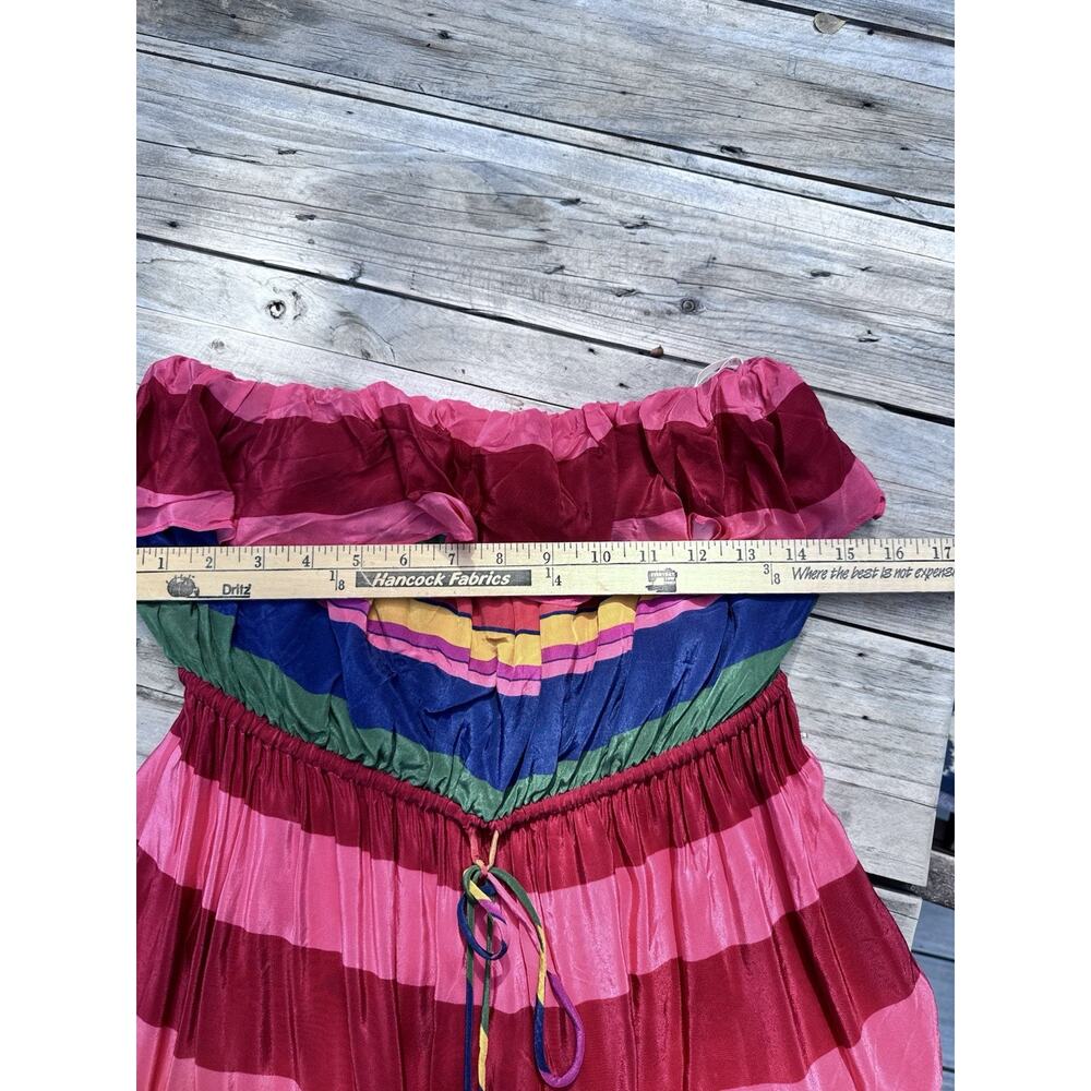 FARM Rio Mixed Stripes Strapless Maxi Dress Size M NWT Multicolor MSRP 245 - Picture 12 of 16